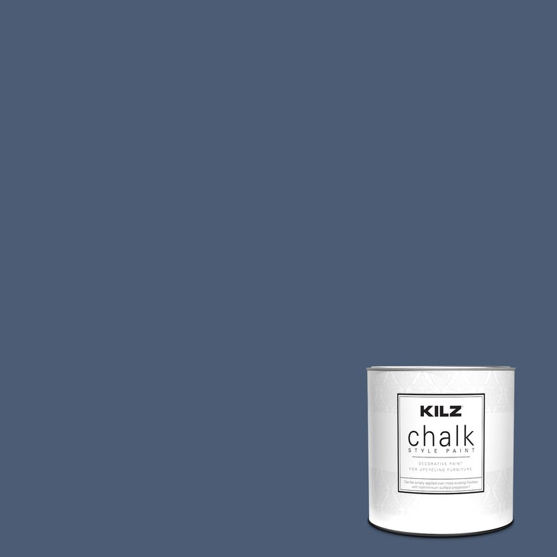 KILZ Chalk Style Paint, Interior, Ultra Flat, Authentic Navy, 1 Quart - Image 1